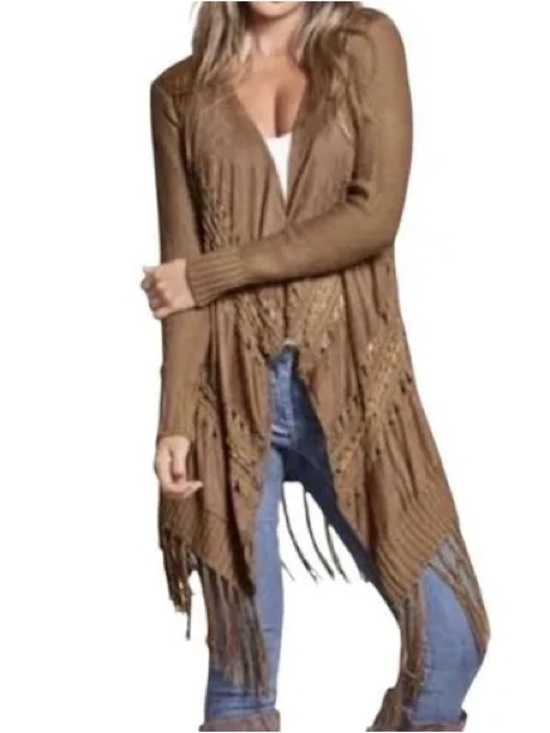 VENUS Sweaters - Venus open front waterfall cardigan sweater